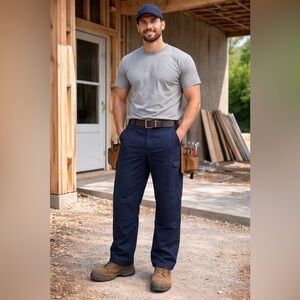 Men's Navy Blue Dickies Cargo Work Pants size 38 x 20